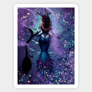 Beautiful Purple Mermaid Sea Witch Sticker